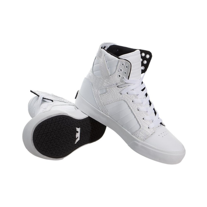 Supra SkyTop Women's High Tops White | RAP-310846