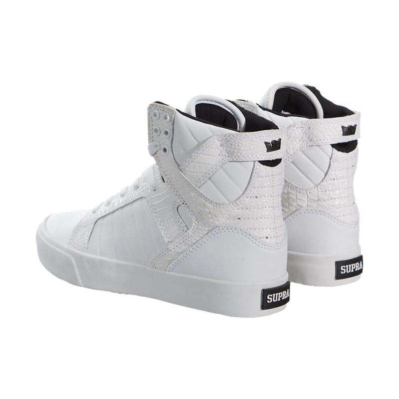 Supra SkyTop Women's High Tops White | RAP-310846