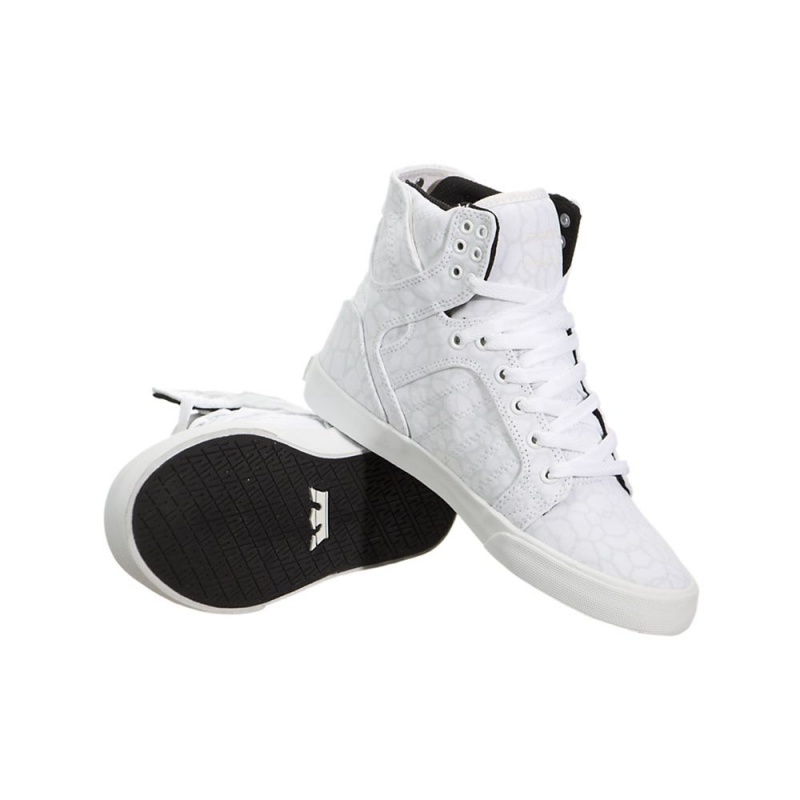 Supra SkyTop Women's High Tops White | TKO-956231