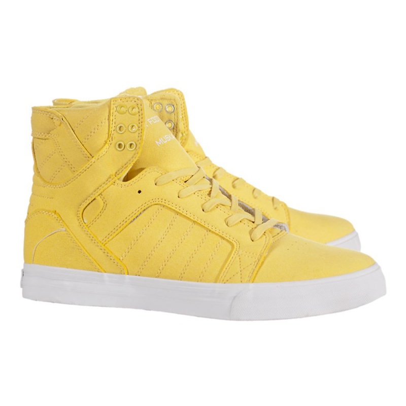 Supra SkyTop Women's High Tops Yellow | CBL-615843