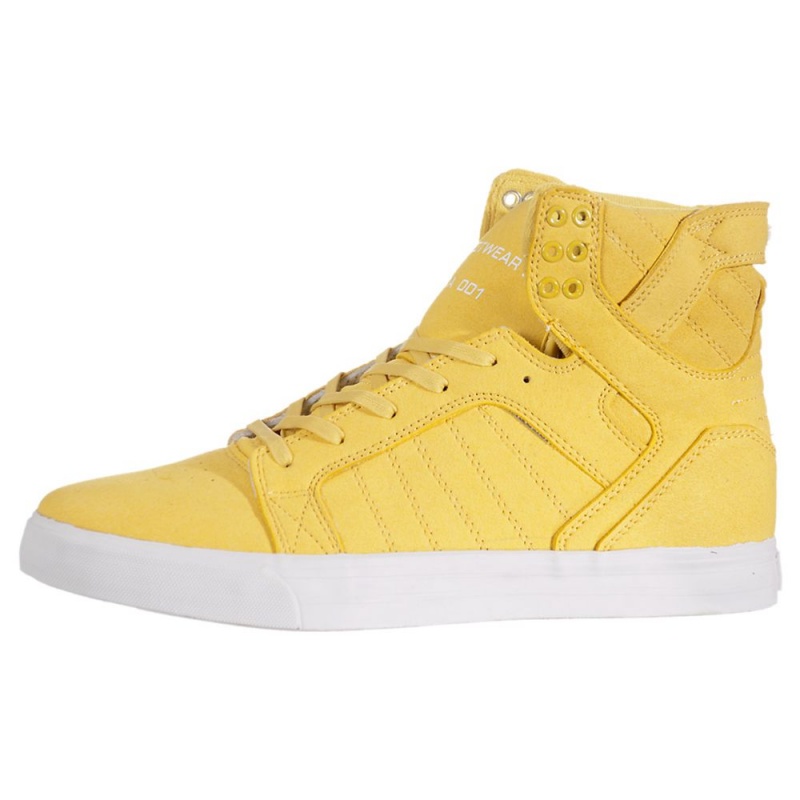 Supra SkyTop Women\'s High Tops Yellow | CBL-615843