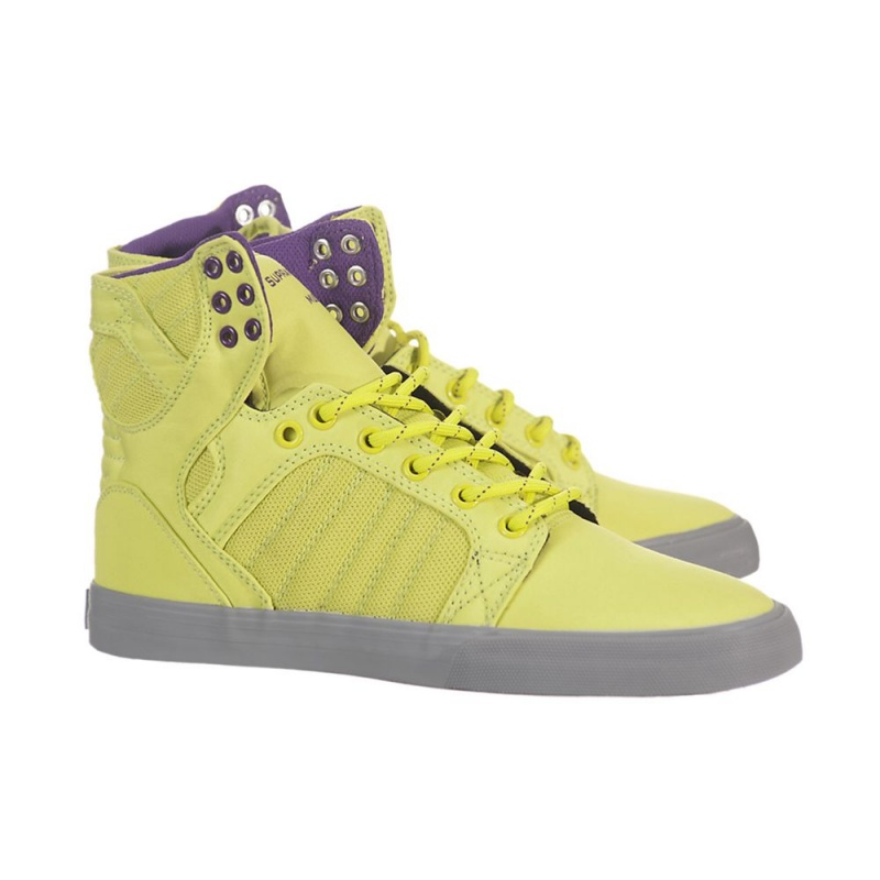 Supra SkyTop Women's High Tops Yellow | FCR-514892