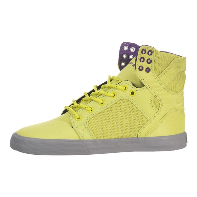 Supra SkyTop Women\'s High Tops Yellow | FCR-514892