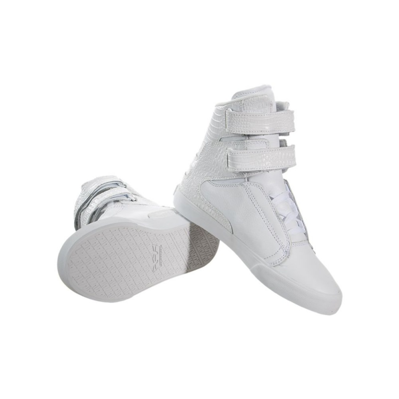 Supra Society II Women's High Tops White Grey | LKV-987632