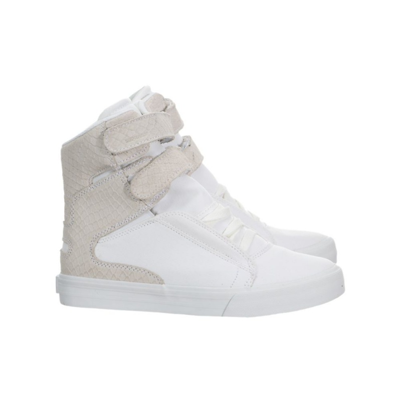 Supra Society II Women's High Tops White Grey | JGN-401679