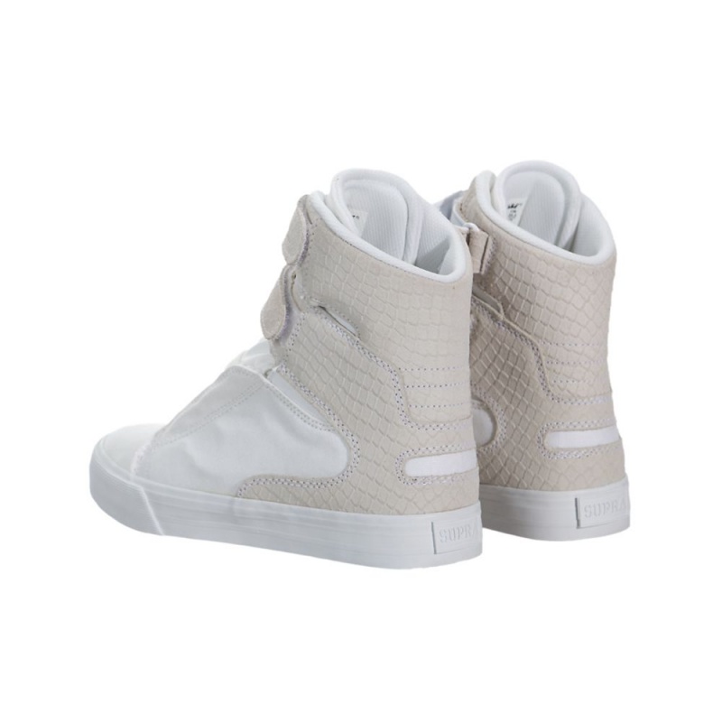 Supra Society II Women's High Tops White Grey | JGN-401679