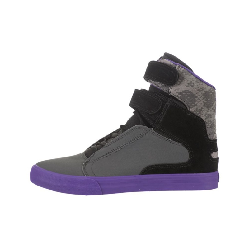 Supra Society Men\'s High Tops Grey Black | SUQ-637521