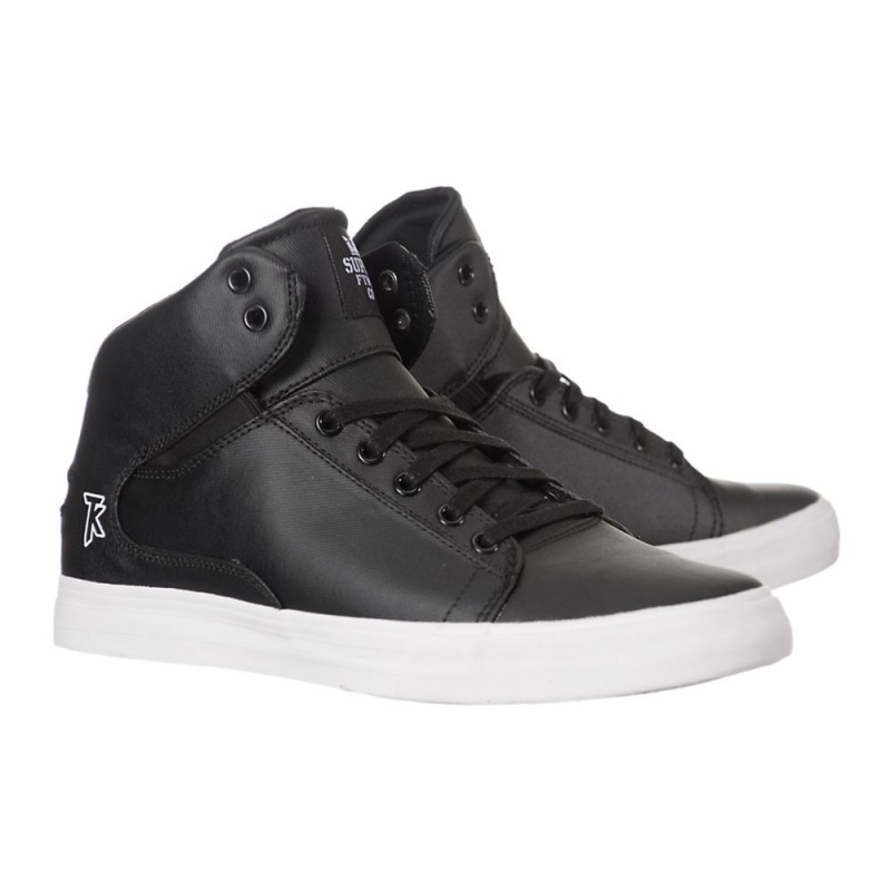 Supra Society Mid Men's Skate Shoes Black | DYT-053976