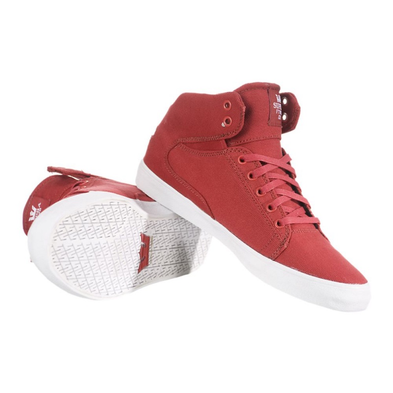 Supra Society Mid Men's Skate Shoes Red | GXD-951264