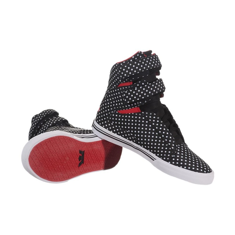 Supra Society Women's High Tops Black White | AZQ-370265