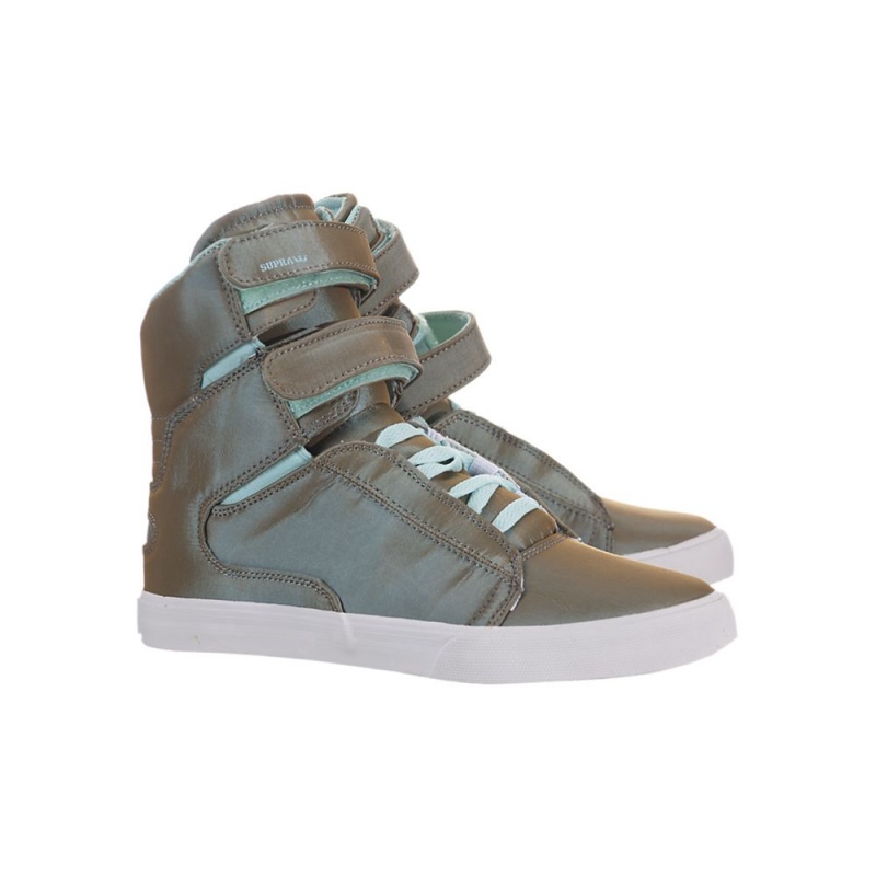 Supra Society Women's High Tops Brown Blue | INT-054736