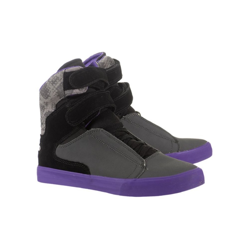 Supra Society Women's High Tops Grey Black | NLZ-206938