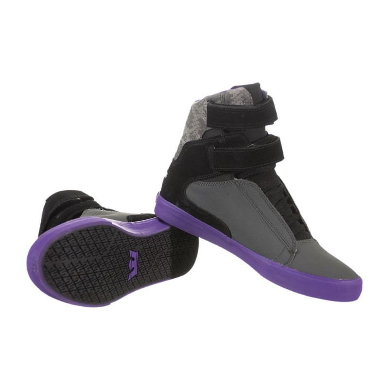 Supra Society Women's High Tops Grey Black | NLZ-206938