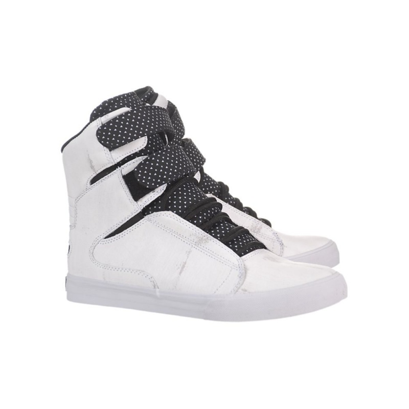 Supra Society Women's High Tops White Black | ZHI-371098