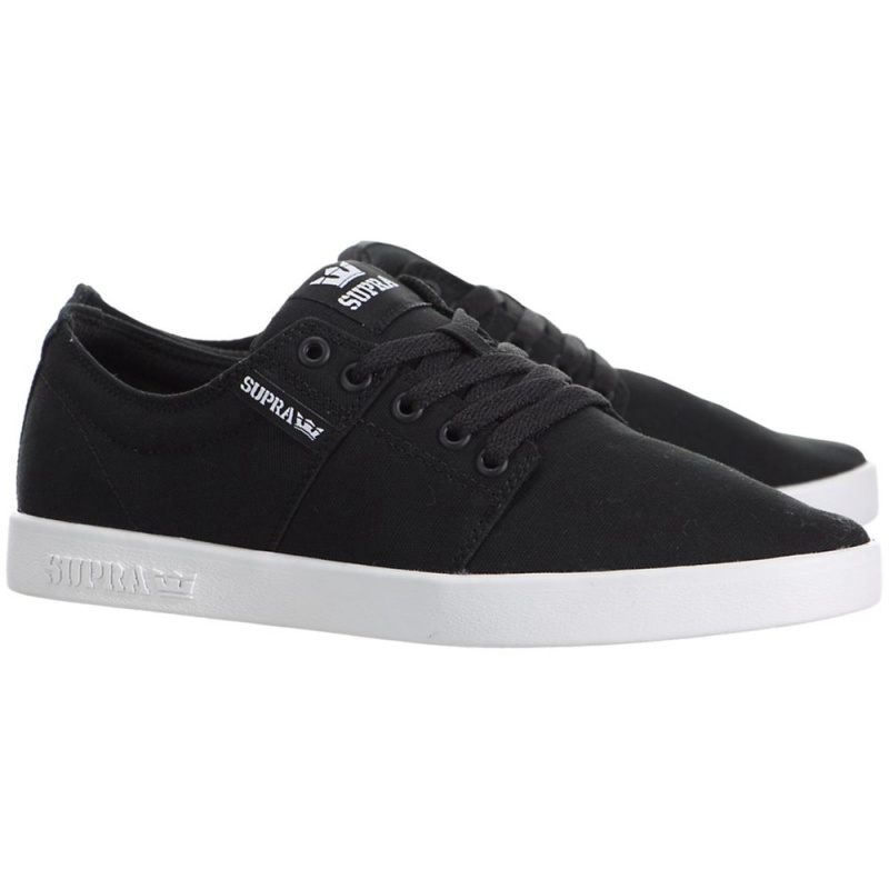 Supra Stacks II Men's Low Tops Black | ZXY-724086