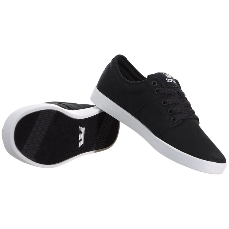 Supra Stacks II Men's Low Tops Black | ZXY-724086