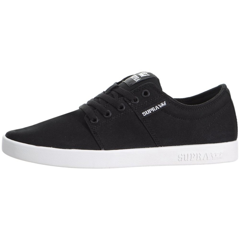 Supra Stacks II Men\'s Low Tops Black | ZXY-724086