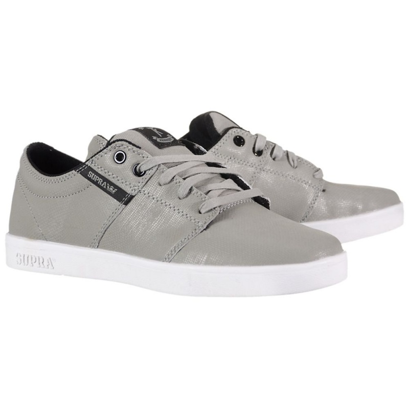 Supra Stacks Men's Low Tops Grey | IWJ-207698