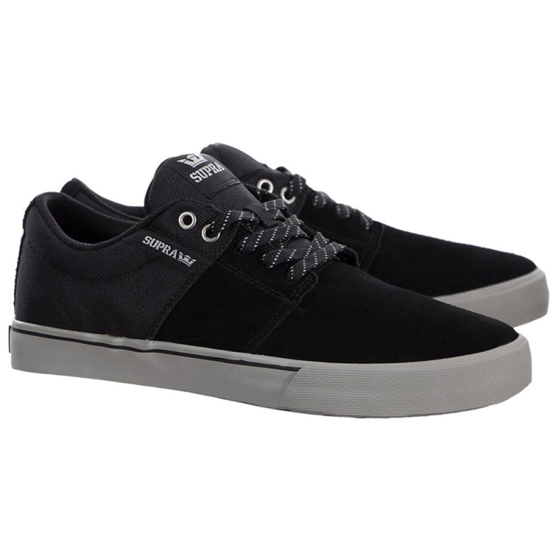 Supra Stacks Vulc II Men's Low Tops Black | HCS-425938