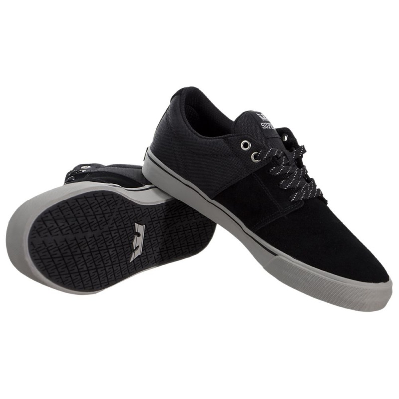 Supra Stacks Vulc II Men's Low Tops Black | HCS-425938