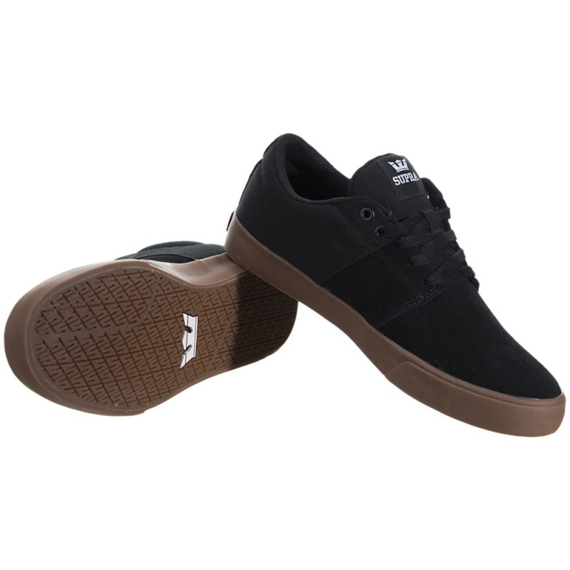 Supra Stacks Vulc II Men's Low Tops Black | JCY-106287