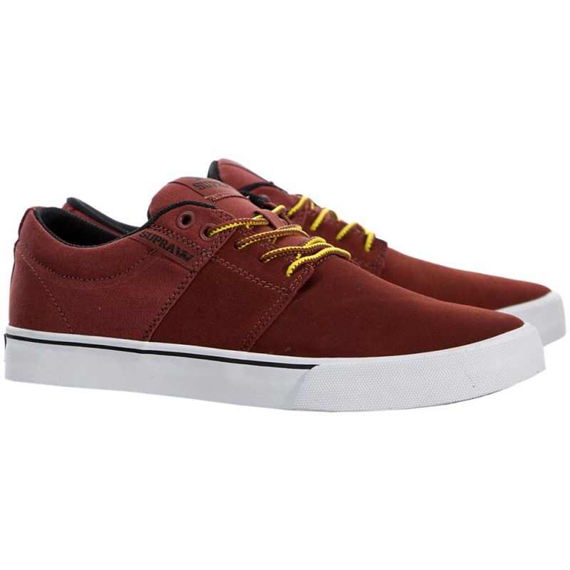 Supra Stacks Vulc II Men's Low Tops Red | URQ-893451