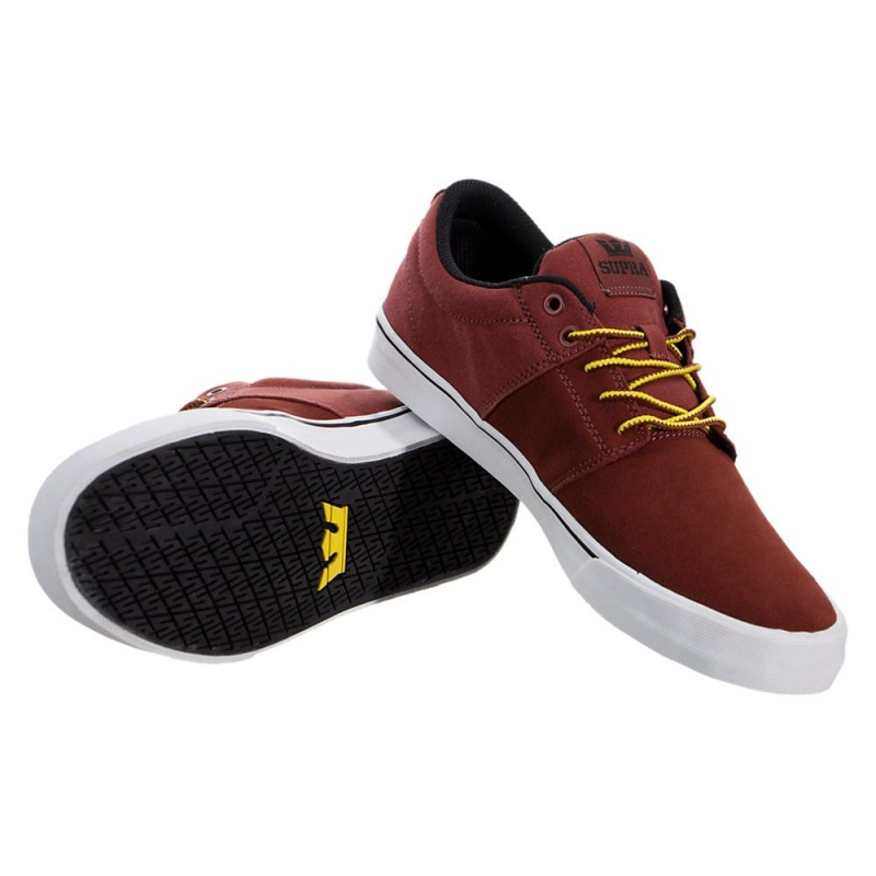 Supra Stacks Vulc II Men's Low Tops Red | URQ-893451