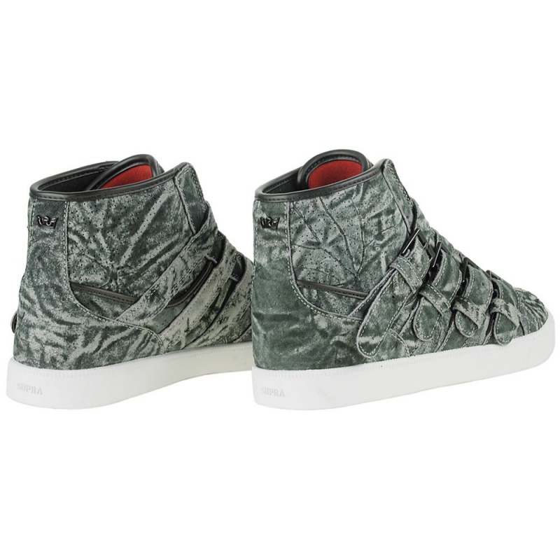 Supra Strapped NS Men's High Tops Grey | FJK-754123