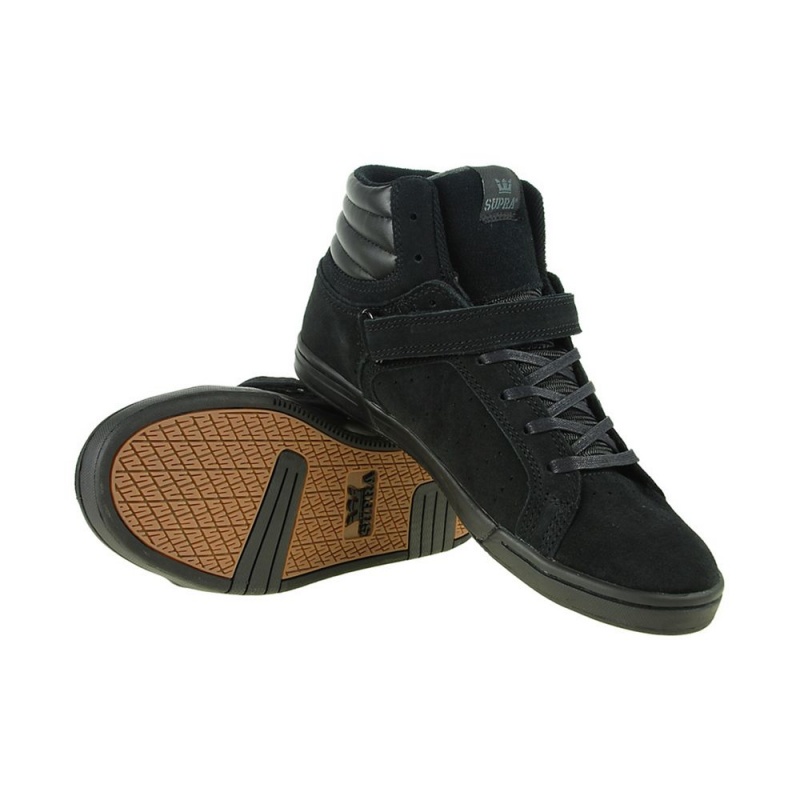 Supra Suprano High Men's High Tops Black | KQW-097385