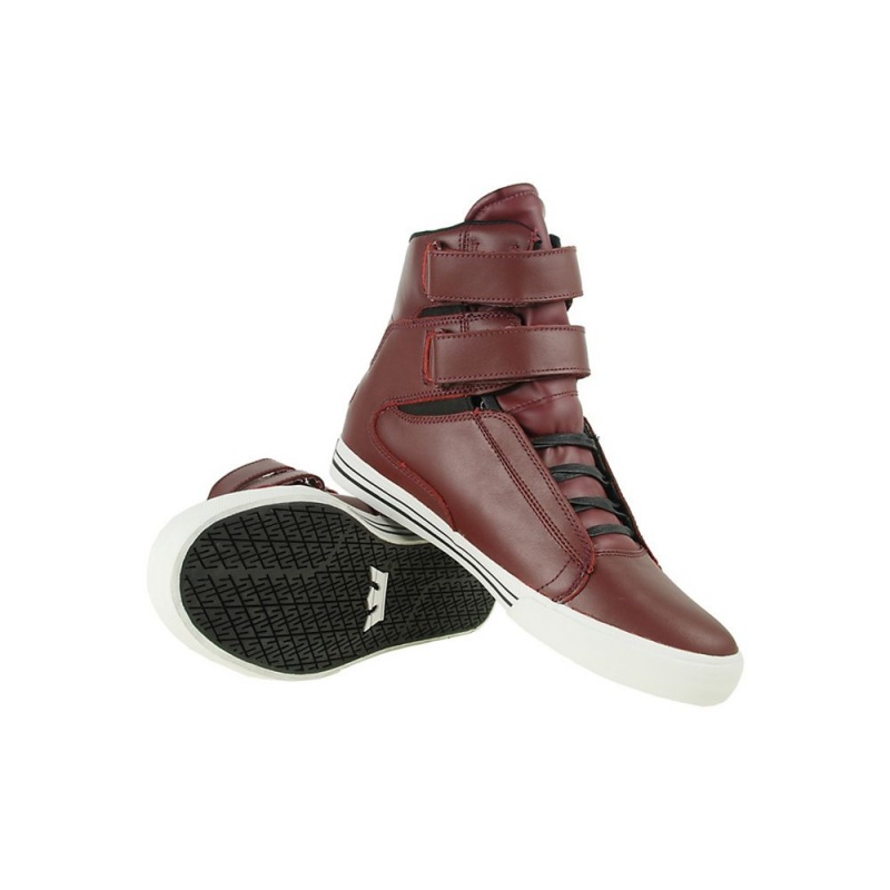 Supra TK Society Men's High Tops Burgundy | XBO-982613