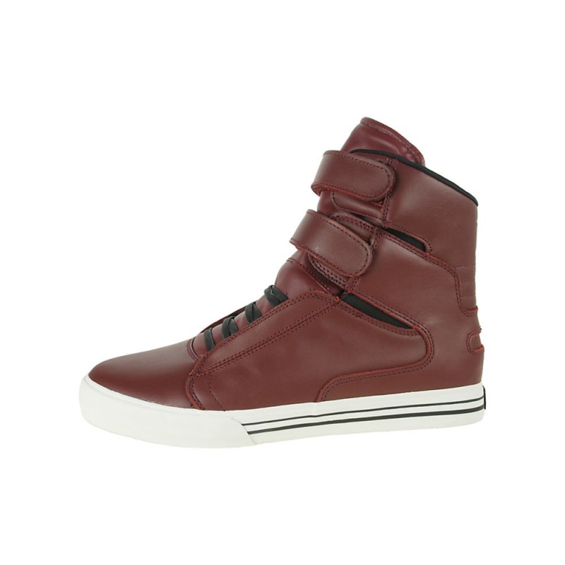 Supra TK Society Men\'s High Tops Burgundy | XBO-982613