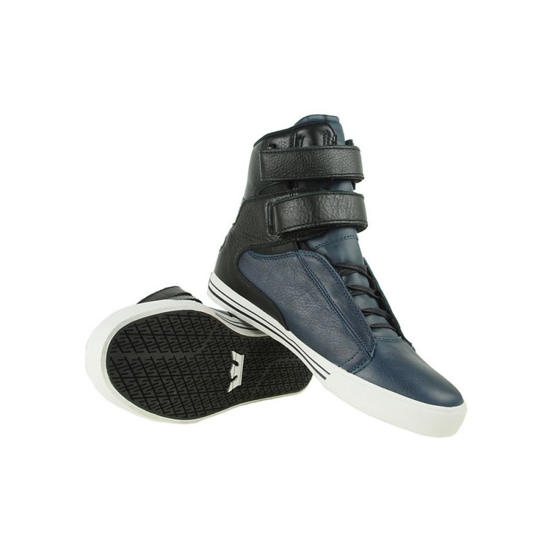 Supra TK Society Men's High Tops Navy Black | EWN-793618