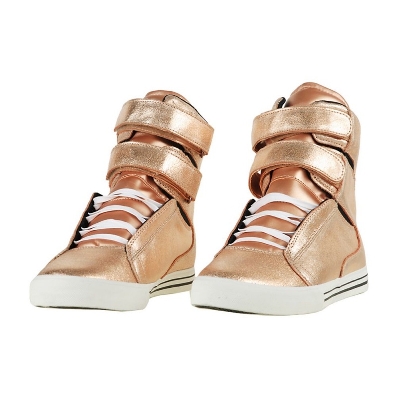 Supra TK Society Women's High Tops Rose Gold | VUE-893621