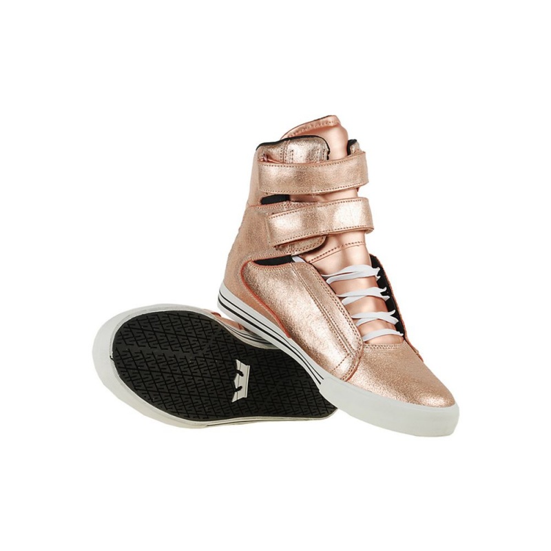 Supra TK Society Women's High Tops Rose Gold | VUE-893621