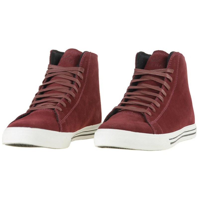 Supra Thunder High Men's High Tops Burgundy | EUB-102958