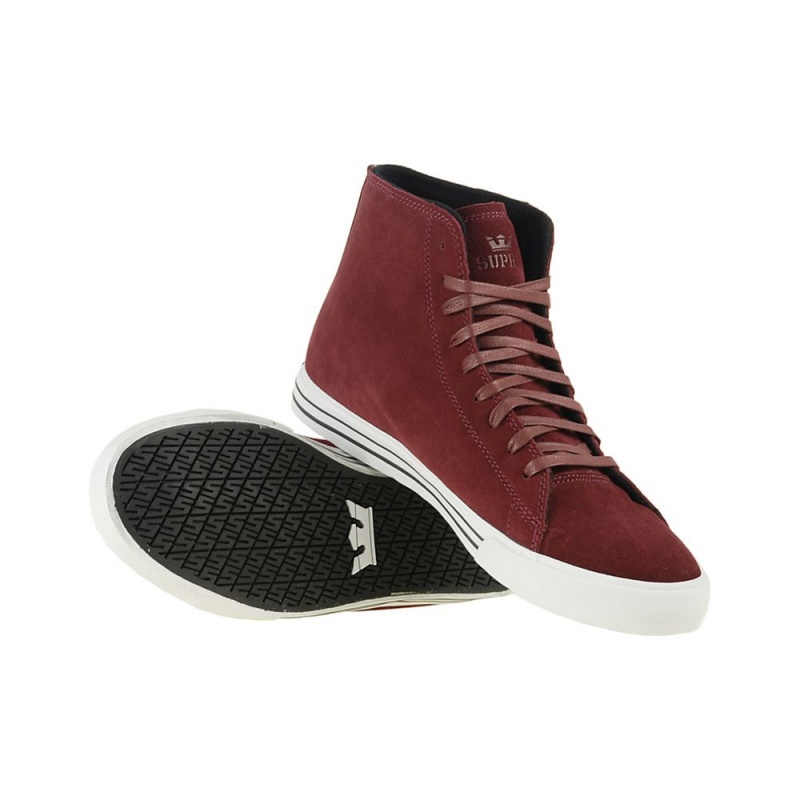 Supra Thunder High Women's High Tops Burgundy | BQC-513607