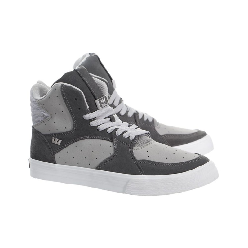 Supra Vaider 3000 Men's High Tops Grey Black | PDT-504138