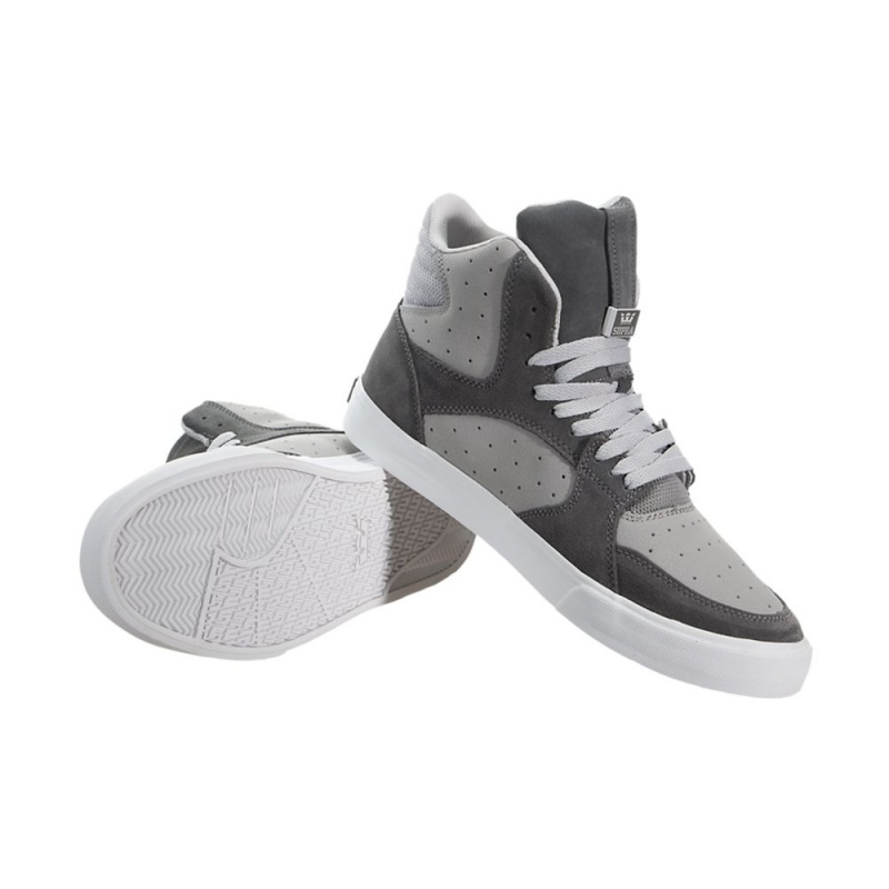 Supra Vaider 3000 Men's High Tops Grey Black | PDT-504138