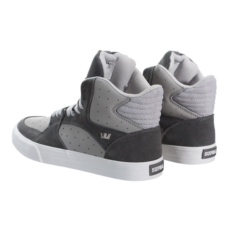 Supra Vaider 3000 Men's High Tops Grey Black | PDT-504138