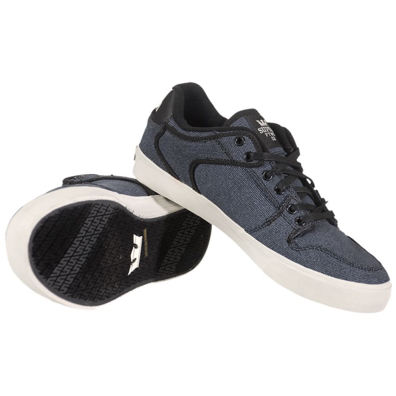 Supra Vaider Low Men's Low Tops Black White | EDT-603819