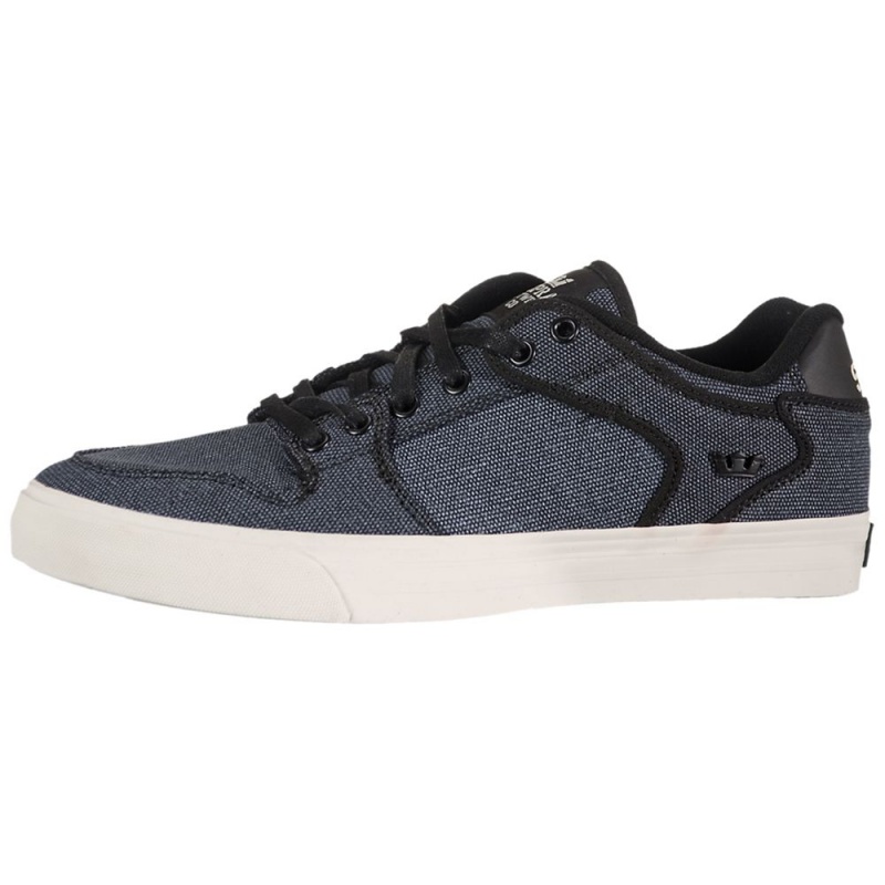 Supra Vaider Low Men\'s Low Tops Black White | EDT-603819