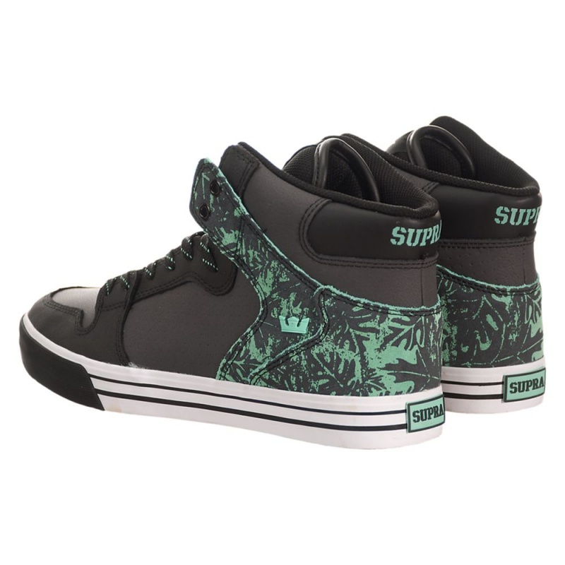 Supra Vaider Men's High Tops Black Green | QVW-583791