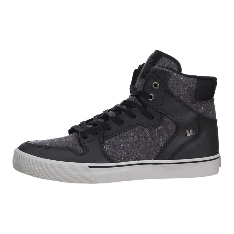 Supra Vaider Men\'s High Tops Black Grey | IPF-589741