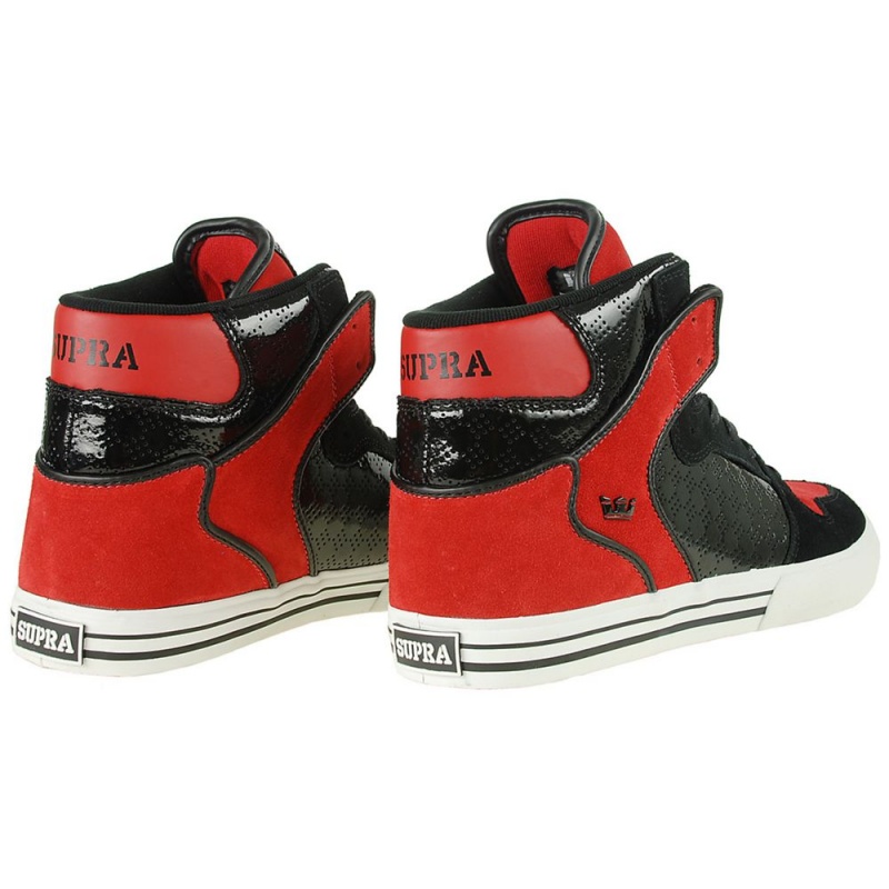 Supra Vaider Men's High Tops Black Red | SXR-642789