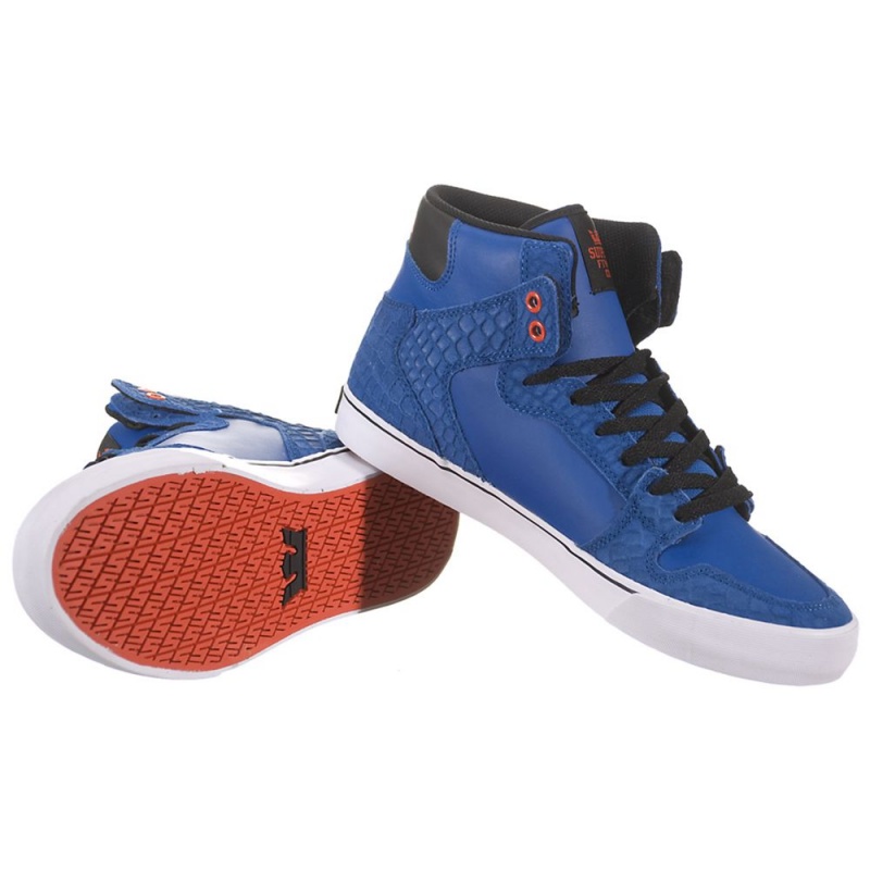 Supra Vaider Men's High Tops Blue Black | QUJ-692735