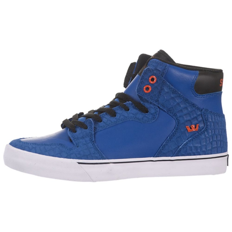 Supra Vaider Men\'s High Tops Blue Black | QUJ-692735