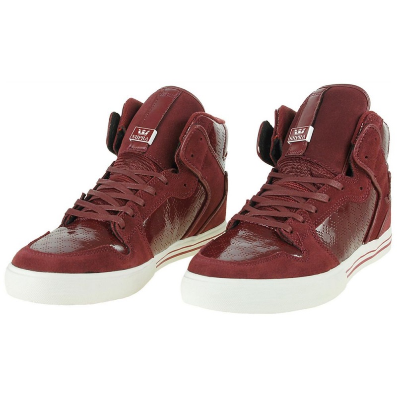 Supra Vaider Men's High Tops Burgundy | MVA-817269