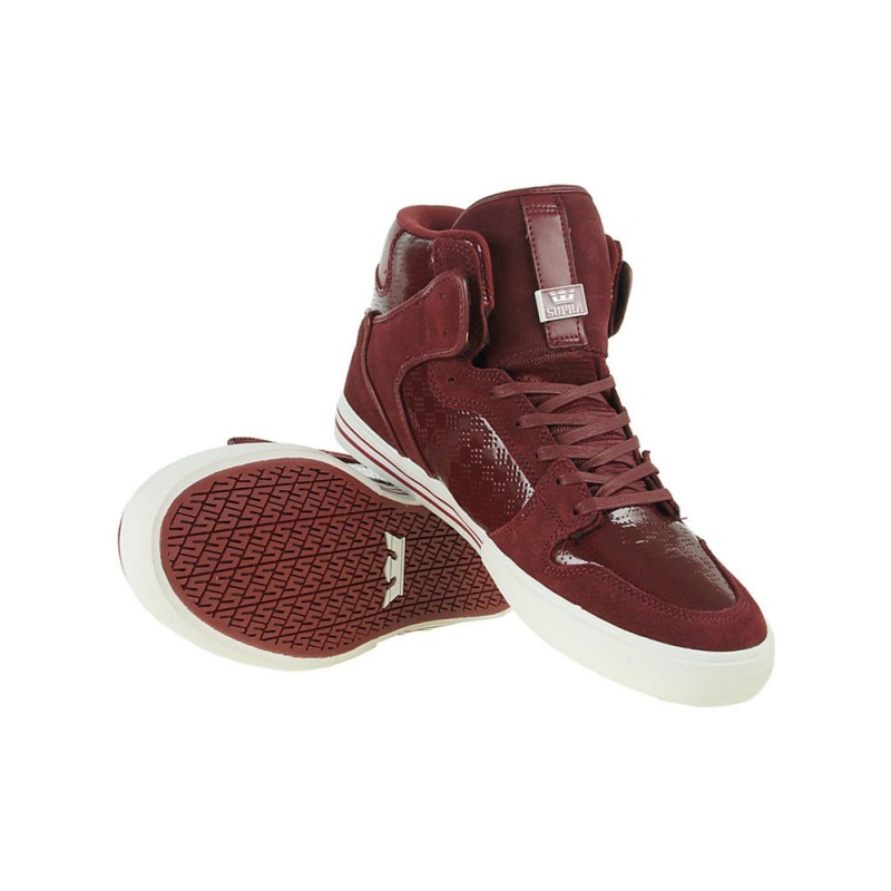 Supra Vaider Men's High Tops Burgundy | MVA-817269