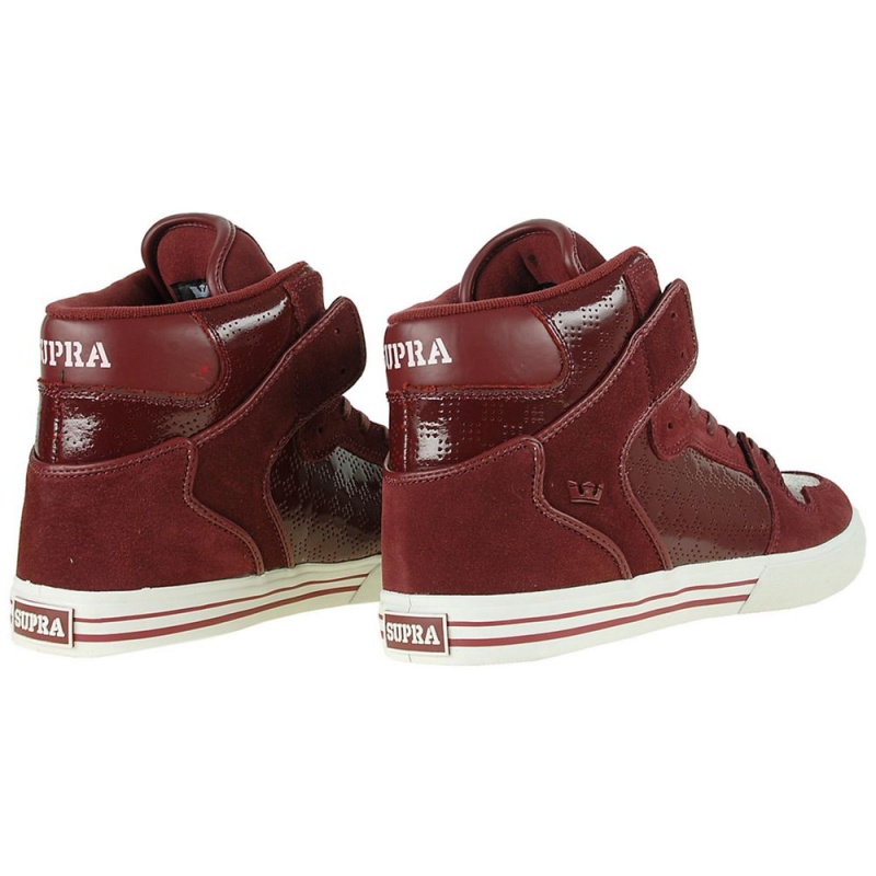 Supra Vaider Men's High Tops Burgundy | MVA-817269