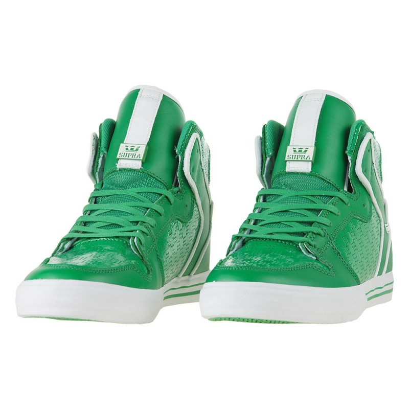 Supra Vaider Men's High Tops Green | PVS-837912